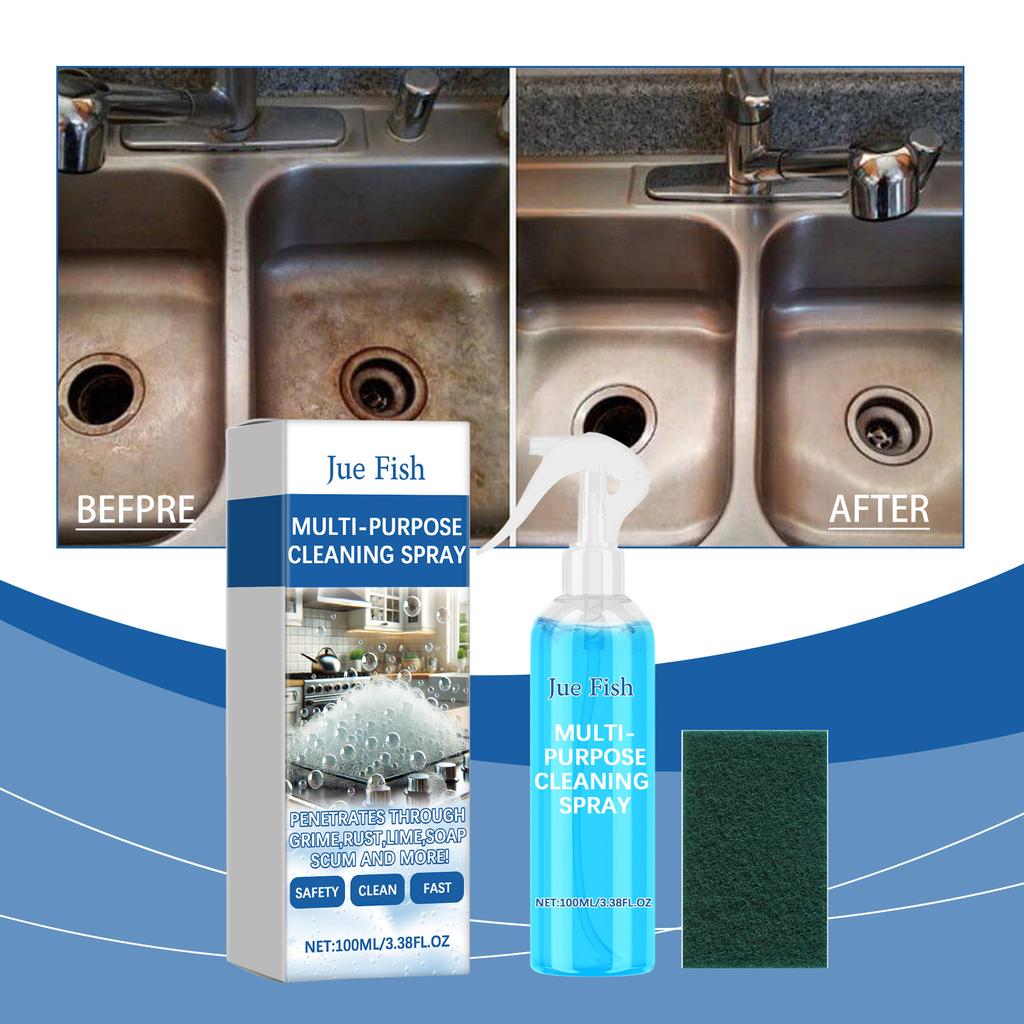 Jue-fish Kitchen Grease Foam Cleaner Stain Remover Multi-Purpose Dirt Oil Cleaning Bubble Spray For Grills Ovens Foam Washing Tools