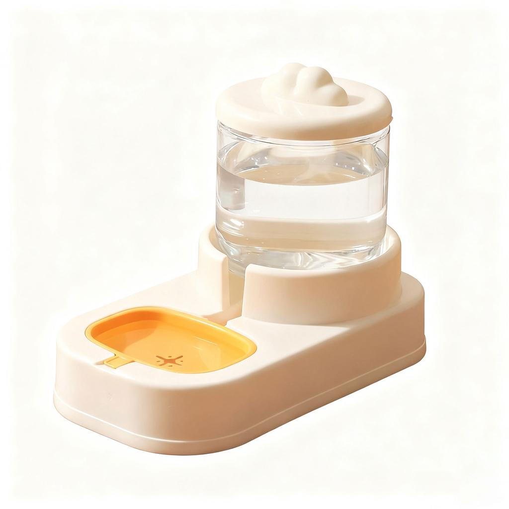 2-in-1 Pet Water Fountain & Feeder-Automatic Circulating Waterproof Plastic Bowl for Cats and Dogs