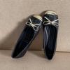 Egg Roll Shoes Soft Sole Bow Shallow Mouth Single Shoes Grandma Shoes Small Fragrant Wind Summer Ballet Flat 2025 Women
