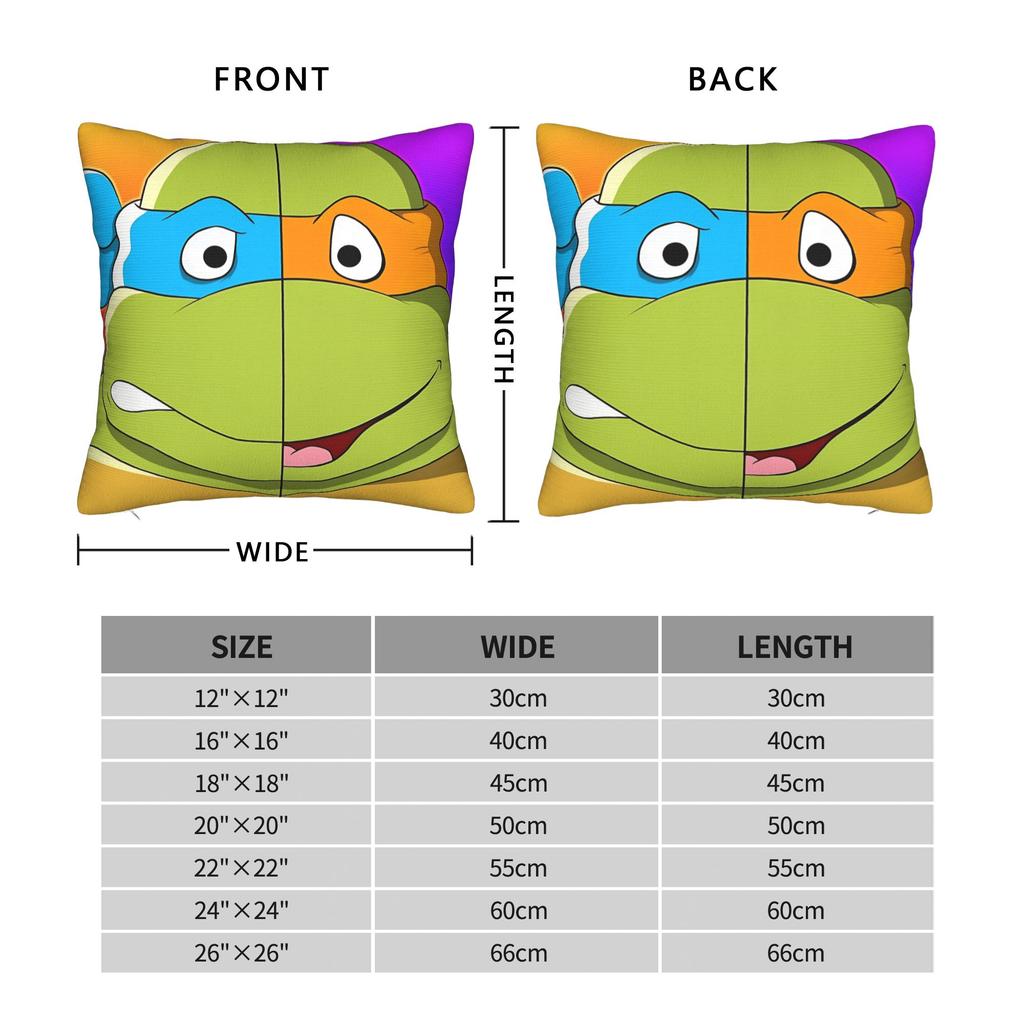 T-Teenage M-Mutant Ninja Turtles Pillow Case  Funny Pillow Cover Print Pillowcases For Sofa Car Home Decor
