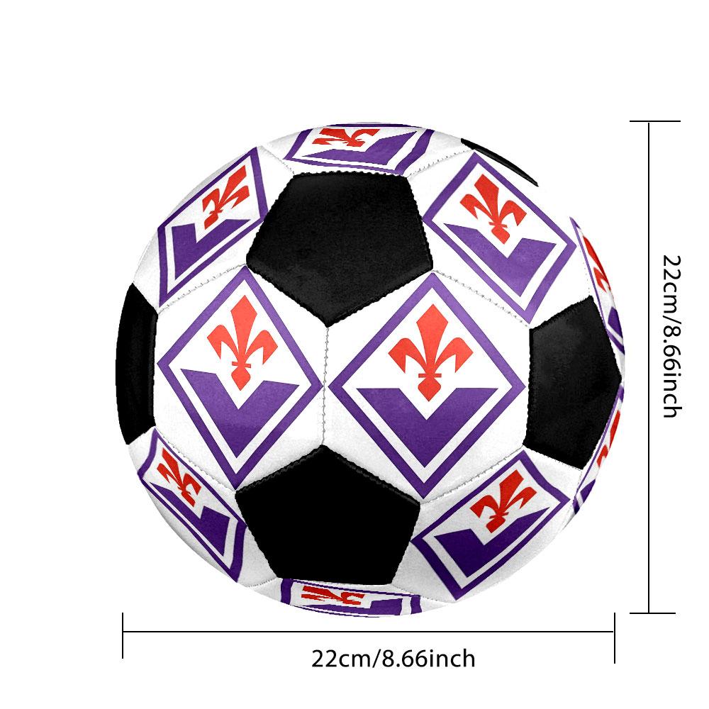 1PC ACF Fiorentina Logo Size 5 Soccer Ball PrahaIndoor Soccer Ball Colorful All Ages Machine Stitched PVC Competition Ready Durable High-Bounce