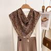 Spring New Age-reducing Pendant Chinese Square Towel Women's Versatile Retro Style Printed Cashew Nut Shawl Neck Decorative Scarf
