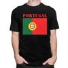 Custom Portugal Flag T Shirts Men Pure Cotton Tee Tops Tshirts Casual Tshirt