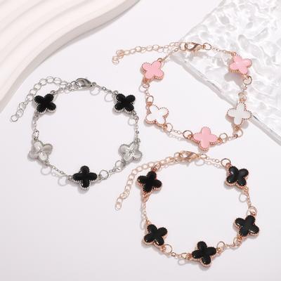 Náramok so štvorlístkom, dámske šperkové doplnky