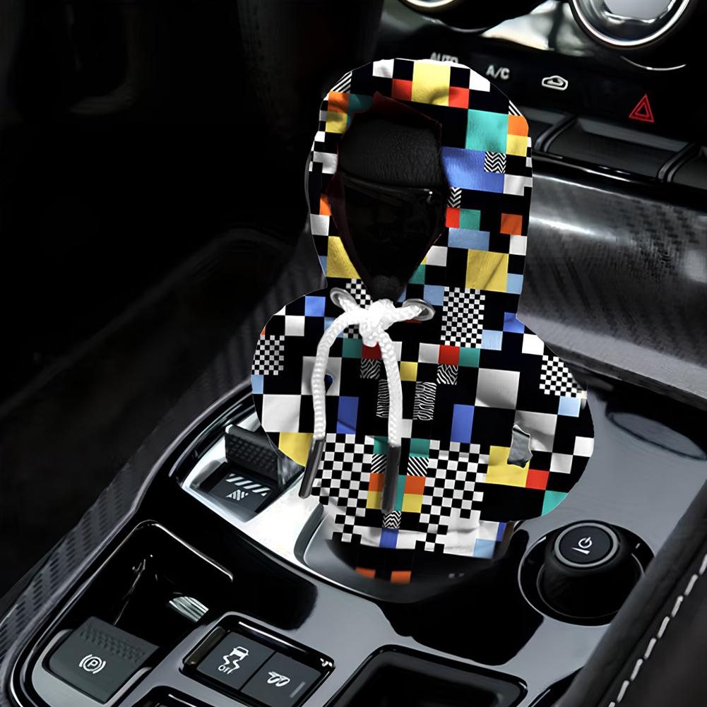 

Мозаичный узор Украшение ручки переключения передач автомобиля Толстовка Цифровая печать Рычаг переключения передач Рычаг переключения передач Мини-капюшон Защитный чехол