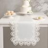 White Lace Table Runner Vintage Rustic Table Runner for Wedding Bridal Shower Baby Shower Party Decorations