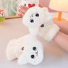 Cat Gloves Female Autumn and Winter Plush Cute Cartoon Plush Couple Warm Fluffy Flip Open Finger Gloves