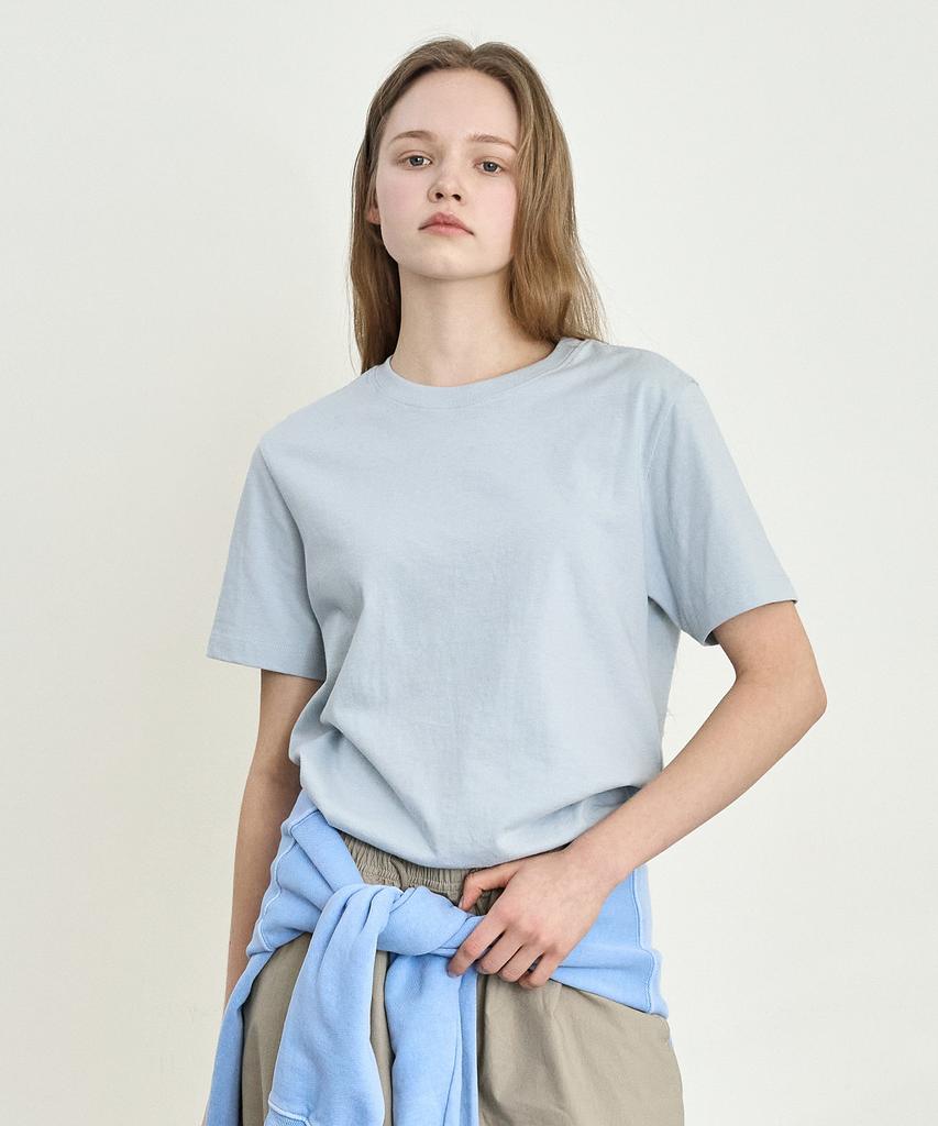 BASIC HOUSE 30-Count Cotton Regular Fit Round Plain Short Sleeve T-Shirt (6 Colors) Lats0126 (Type A)