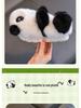 Children's Cartoon Panda Fluffy Slippers for Boys & Girls - Warm Cotton Home Shoes