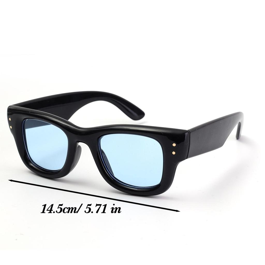 Fashion Square Rivet Gradient Trendy Sunglasses for Women Men Punk Vintage Designer Sunglasses Simple Outdoor Travel Sun Glasses