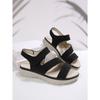 New Summer Women's Casual Wedge Heel Flat Soled Plus Size One Strap Sandals