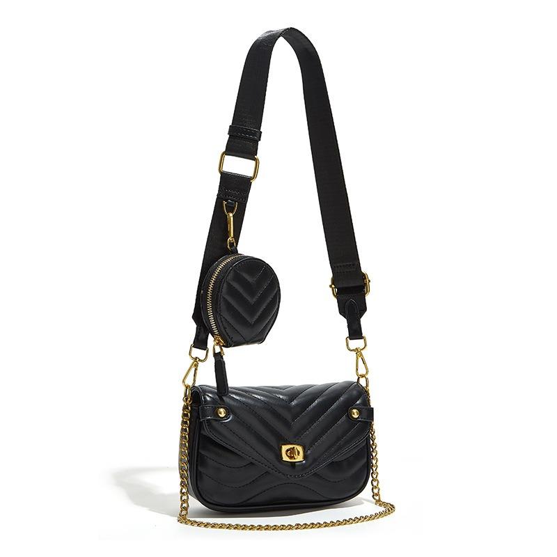 Sommar ny väska dam axelväska crossbody väska dam nischdesign kedja broderitråd mor och barn väska diamantväska