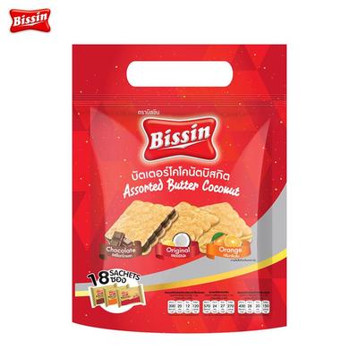 Bissin Verschiedene Better Coconut Biscuits 18 Beutel 252 g x 1 Stk. / 3 Stk. / 6 Stk. - Thai Snacks