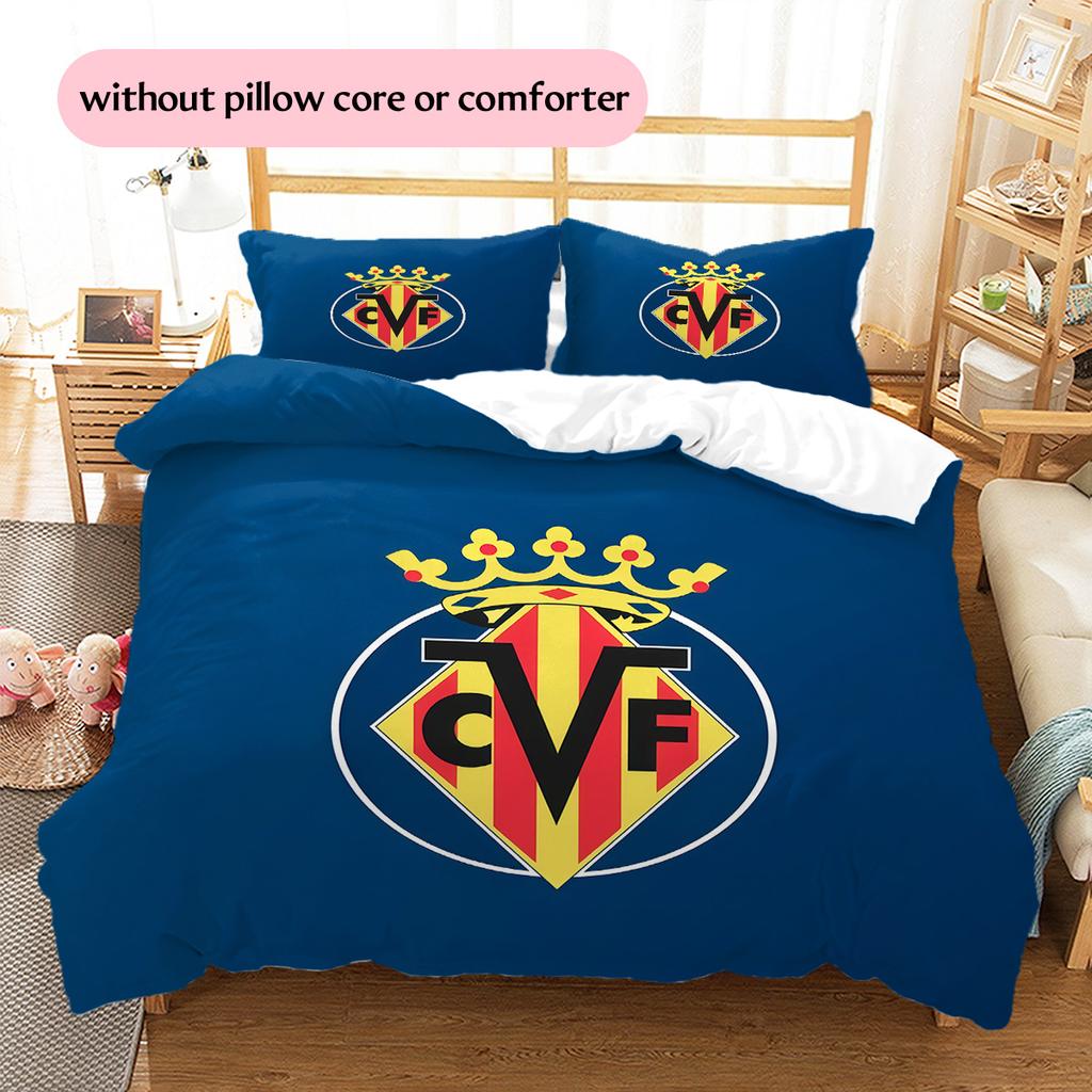 Villarreal Pattern Bedding Quilt Set Home Decoration Gift (1 * duvet cover + 2 * pillowcase without core)