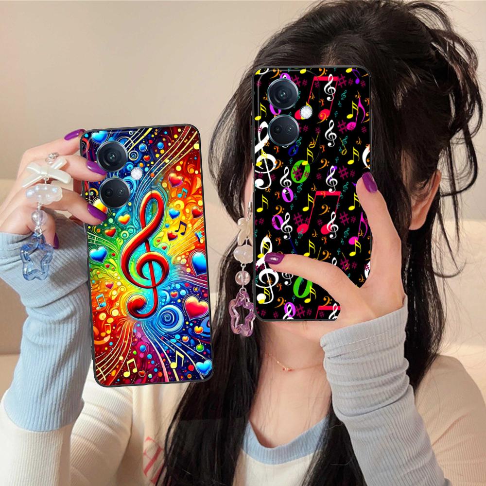 Musical Note Staff Mobile Phone Case for OPPO Find X9 X8 X7 X6 X5 X3 X2 Plus S Pro Ultra Lite Colorful Printing Cover Smartphone