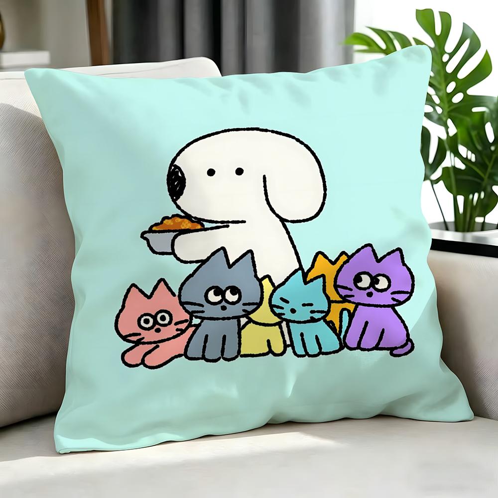 Cartoon CCartoon Cat Dog Cushion Cover Cushion Cover Set Pcs x x x Pillowcase Decorative Sofa Home Decor