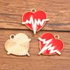 10Pcs 20X21mm Love Charm ECG Pendant Pendant