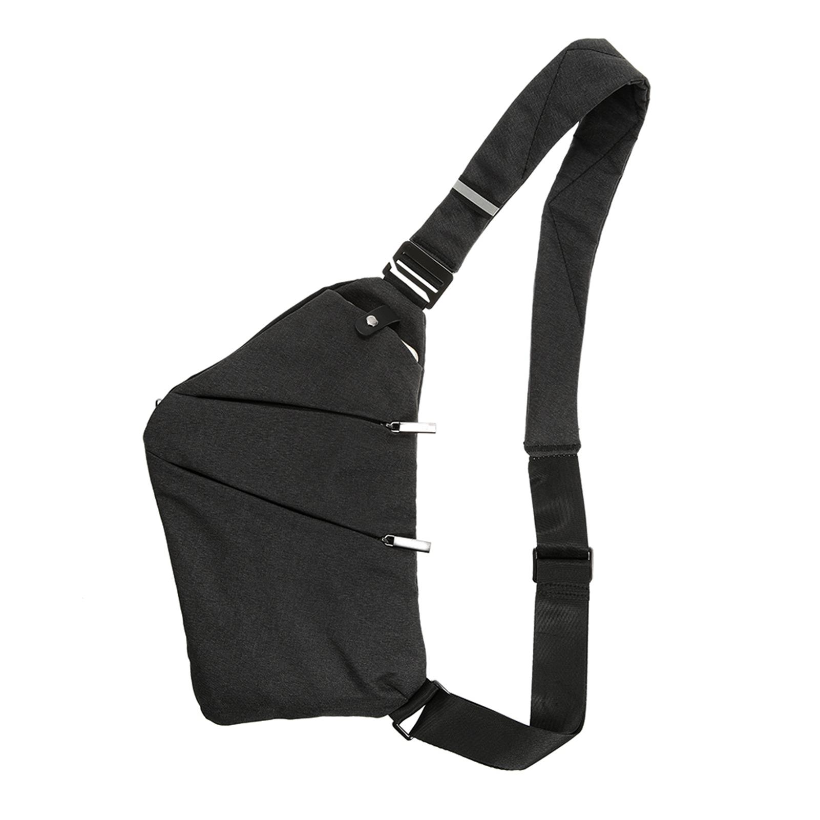 Cosyhome Men's Black Sling Backpack Chest Bag Lightweight Outdoor Sport Travel Hiking Anti Theft Crossbody Shoulder Pack Bag Daypack For