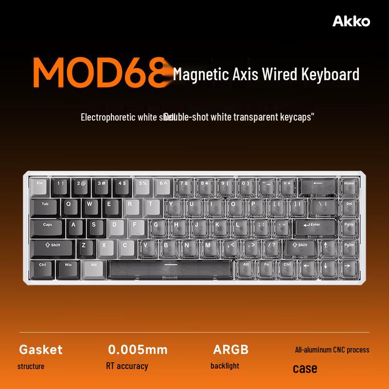 AKKOMOD68 Dichtung Aluminium Kabelgebunden 8K Magnetschalter Gaming-Tastatur