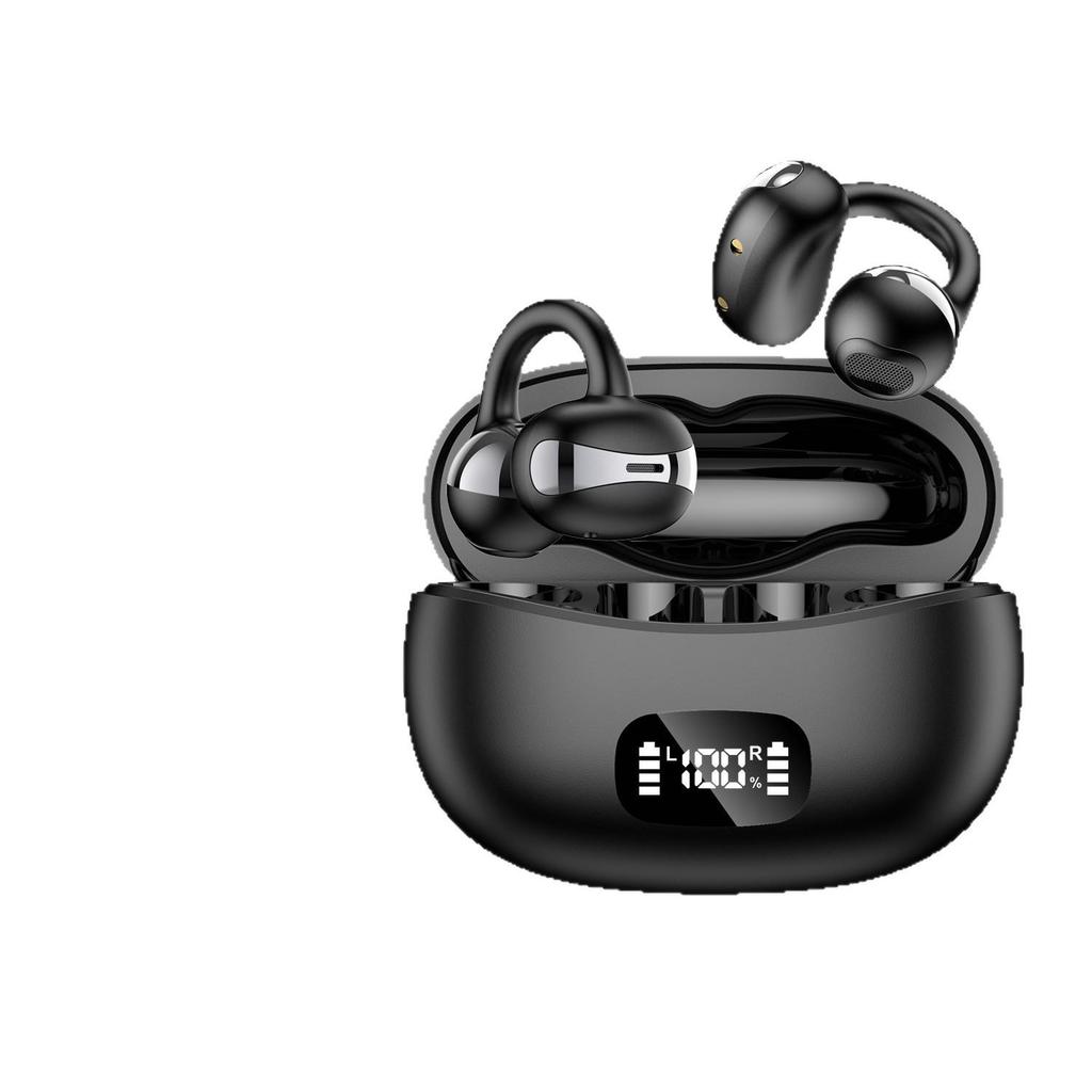 Huaqiangbei 2025 True Wireless Ear Clip Bluetooth Headphones - Ultra-Long Battery Life, Pain-Free Design.