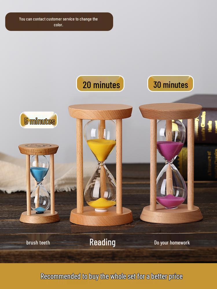 Drop-Proof Hourglass Timer for Children - 5/20/30 Min Options, Learning and Decorative Quicksand Design