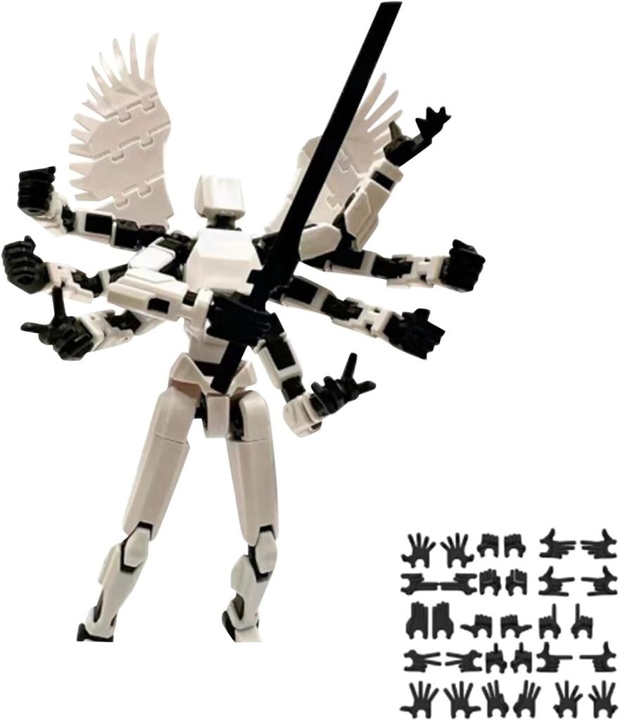 Mythological Figure PVC Model, 3D Printed Multi-Joint Full Body Movable Robot Titan 13, for Stop Motion Animation Adult Desktop Decor