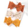 3 Pièces/Ensemble Lindo Bandeau Uni pour Bébés Filles Doux Élastique Bandeau Turban Bandeau pour Cheveux Chapeau Accessoires pour Cheveux pour Bébés et Enfants