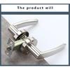 Door Handle Door Handle Lock Square Slot Privacy Mask Interior Bedroom Room Bathroom Three-bar Ball Lock Hardware