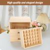 90-Slot Wooden Organizer Box 3-Layer Drawer Case Organizer Essential Oils Storage Organizer Keep Your Oil Safe & Space Saver