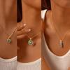 Sommer Wasserdichtes Halskette für Damen, Natur Perlmutt Muschel Herz Quadratisch Rund Form Anhänger Statement Schmuck
