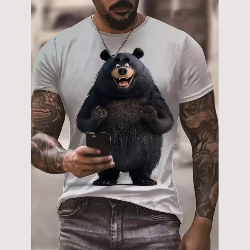 Summer Men's T Shirt Print Casual Short Sleeve 3d T Shirts Fashion Streetwear Crew Neck Pullover Oversized Male Clothing