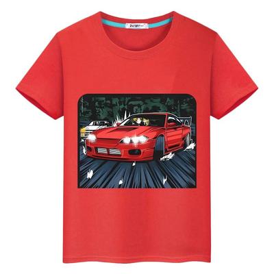 Japanese Car Print T-shirt 100%Cotton Short Sleeve Y2k One Piece JDM Manga MK Anime T Shirt Boys Pride Tshirt Kids Clothes Girls