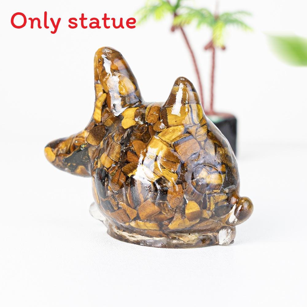 Visbeeldje Hars Minatuur Met Natuurlijk Kristal Voor Huisdecoratie Verzamelaars