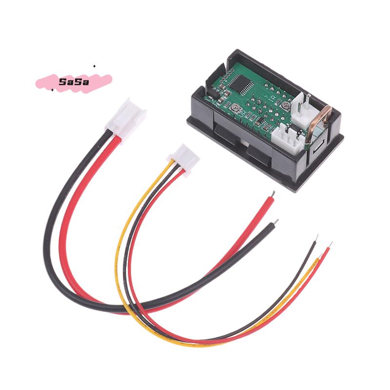 S-1Pc DC 100V 10A 4 Digit 5 Wire Mini Digital Voltmeter Ammeter Dual LED Display Voltage Current Monitor Tester Gauge