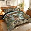 Away Pattern Bedding Quilt Set Quilt Cover Pillowcase Home Birthday Gift(1 * duvet cover + 2 * pillowcase, without core)