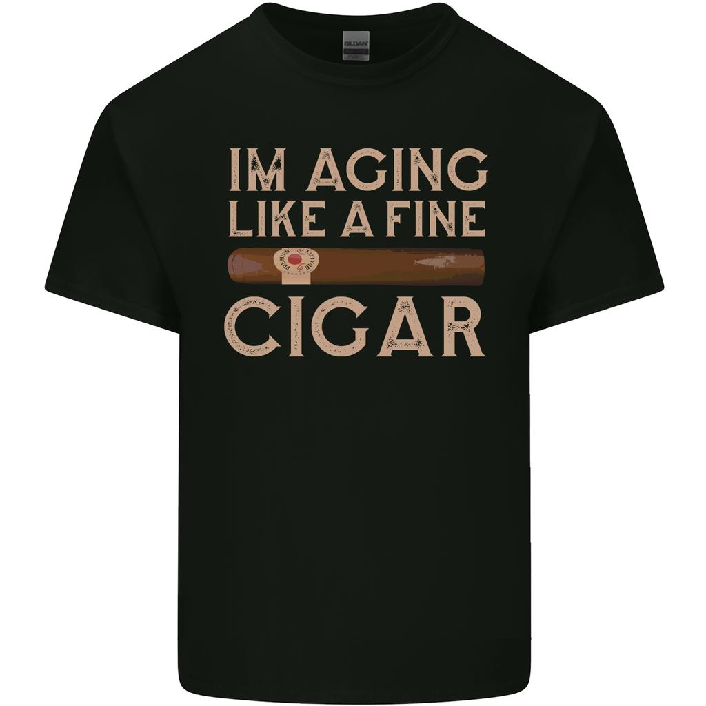 Fine Cigar Funny 40th 50th 60th 70th Birthday Unisexs Light Cotton TShirt
