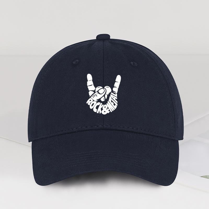 Rock & Metal Hand Gesture Baseball Cap Adjustable Unisex Streetwear Heavy Metal Fan Hat