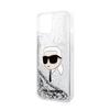 Karl Lagerfeld Liquid Glitter Nft Karl's Head - Etui Iphone 14 Plus (Srebrny)