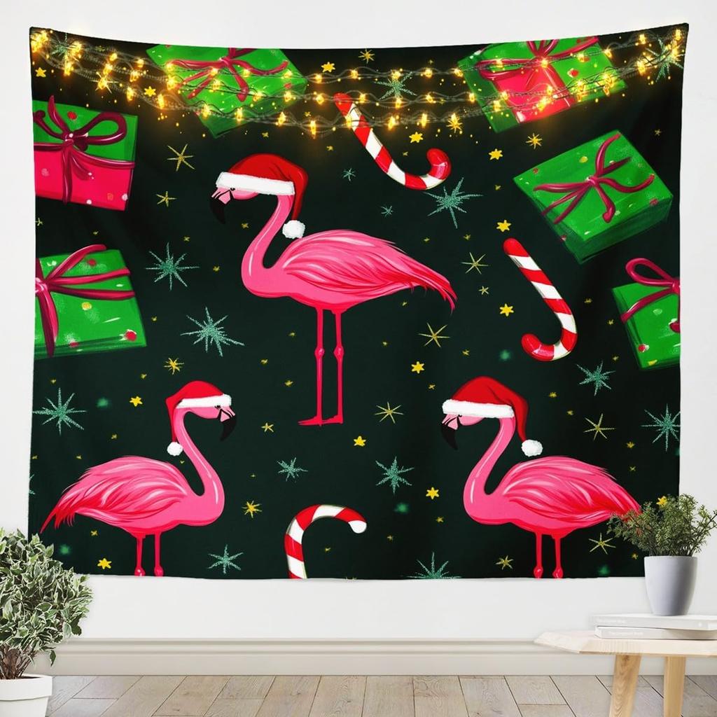 Christmas Tapestry New Year Background Wall Hanging Decoration Fireplace Stockings Gifts Hanging Cloth
