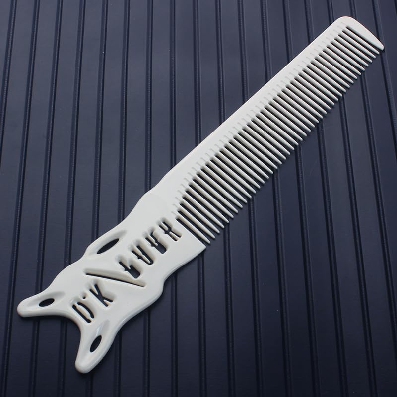 Bílý/Off White Salon Professional Barber Karbonový Hřeben Žáruvzdorný a Antistatický Sada Hřebenů, Sada 8 kusů/Sada 10 kusů, První Volba pro Holiče.