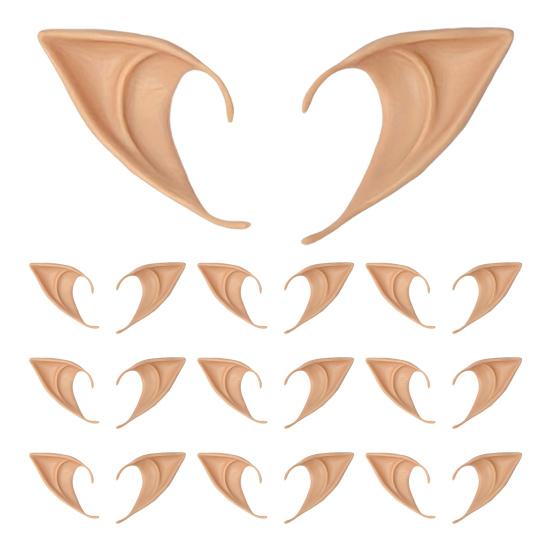 10 Pairs Fairy Pixie Elf Ears Soft Pointed Fairy Ears Party Cosplay Dress Up Costume for Halloween Elven Masquerade Makeup Accessories