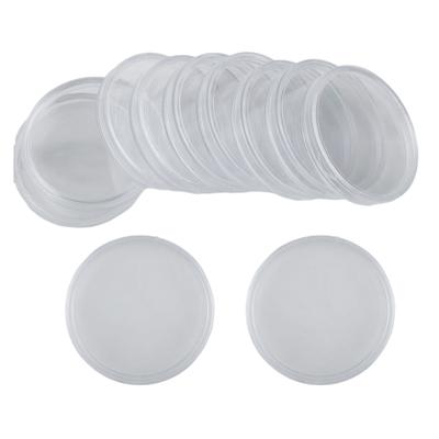 100Pcs 38mm Clear Round Plastic Coin Holder Capsules for Coin Collection Storage and Protection Containers Box Set