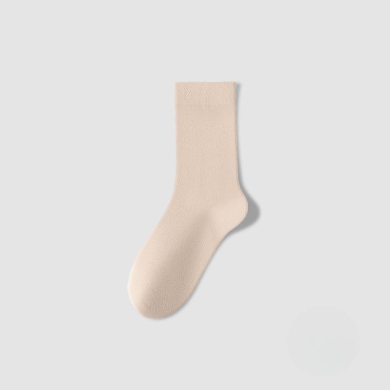 Women's Summer Thin Pure Cotton Boneless Crescent Tube Stack Socks