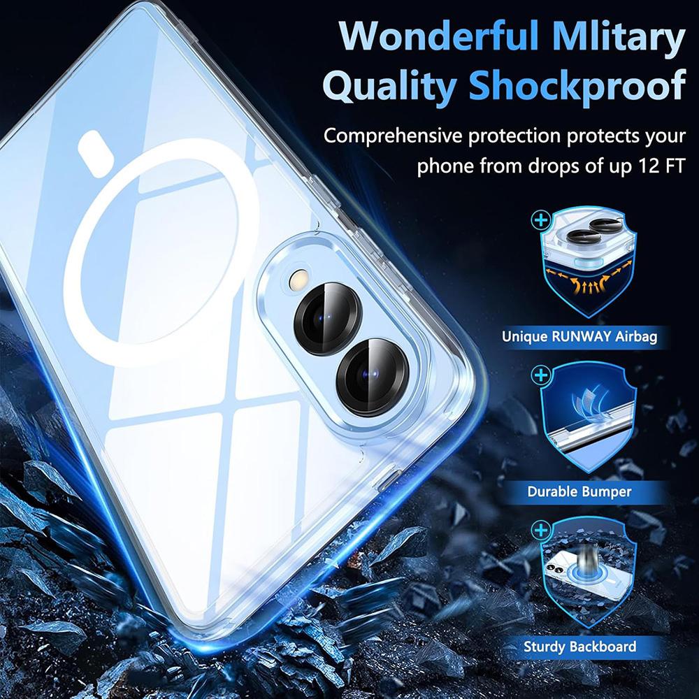 Strong Magnetic Magsafe Hybrid Case For Samsung Galaxy S25 Edge Ultra Plus Shockproof Hard Back Cover On S25Edge S25ultra S 25 +