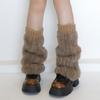 Y2K Women's Leg Warmers Japanese Lolita Long Socks Wool Knitted Plush Foot Cover Leg Warmer Autumn Winter Heap Sock Boot Cuffs