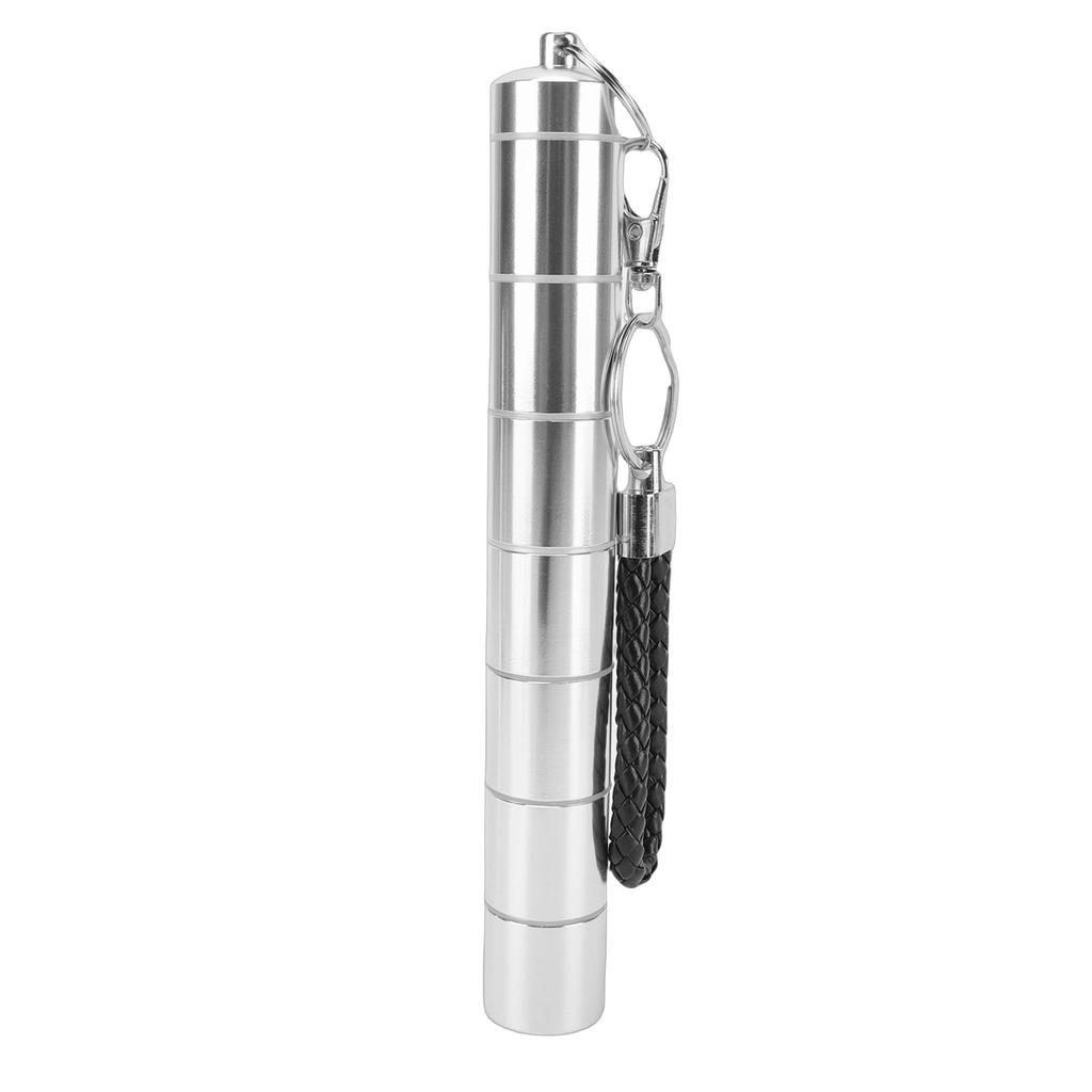 Metal Storage Tube Keychain 7 Compartment Water Proof Portable Travel Container Aluminum Alloy