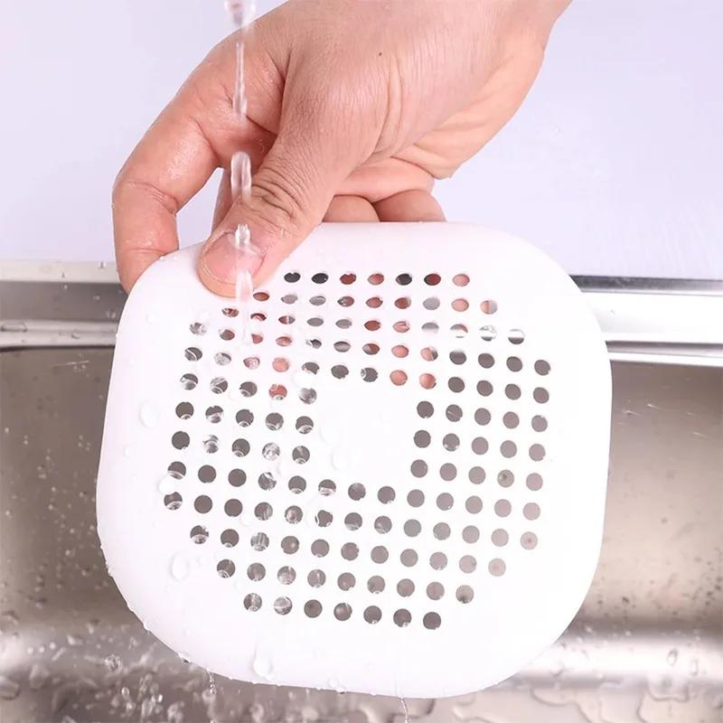 Anti-clogging Silicone Floor Drain Cover for Sinks, Bathroom Drains
