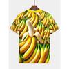 Men's O Neck Short Sleeve T Shirt 3D Banana Fruit Print Casual Daily Breathable Streetwear Tops
