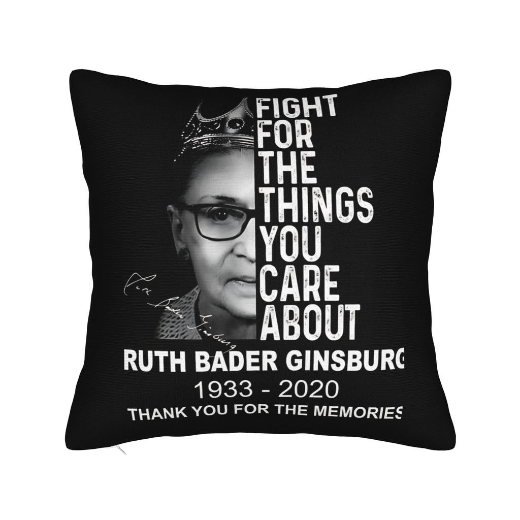 Ruth Bader Ginsburg  Vintage Square Pillowcases Polyester Bed Car RBG Feminist Cushion Case Cool Decor Throw Pillow Case