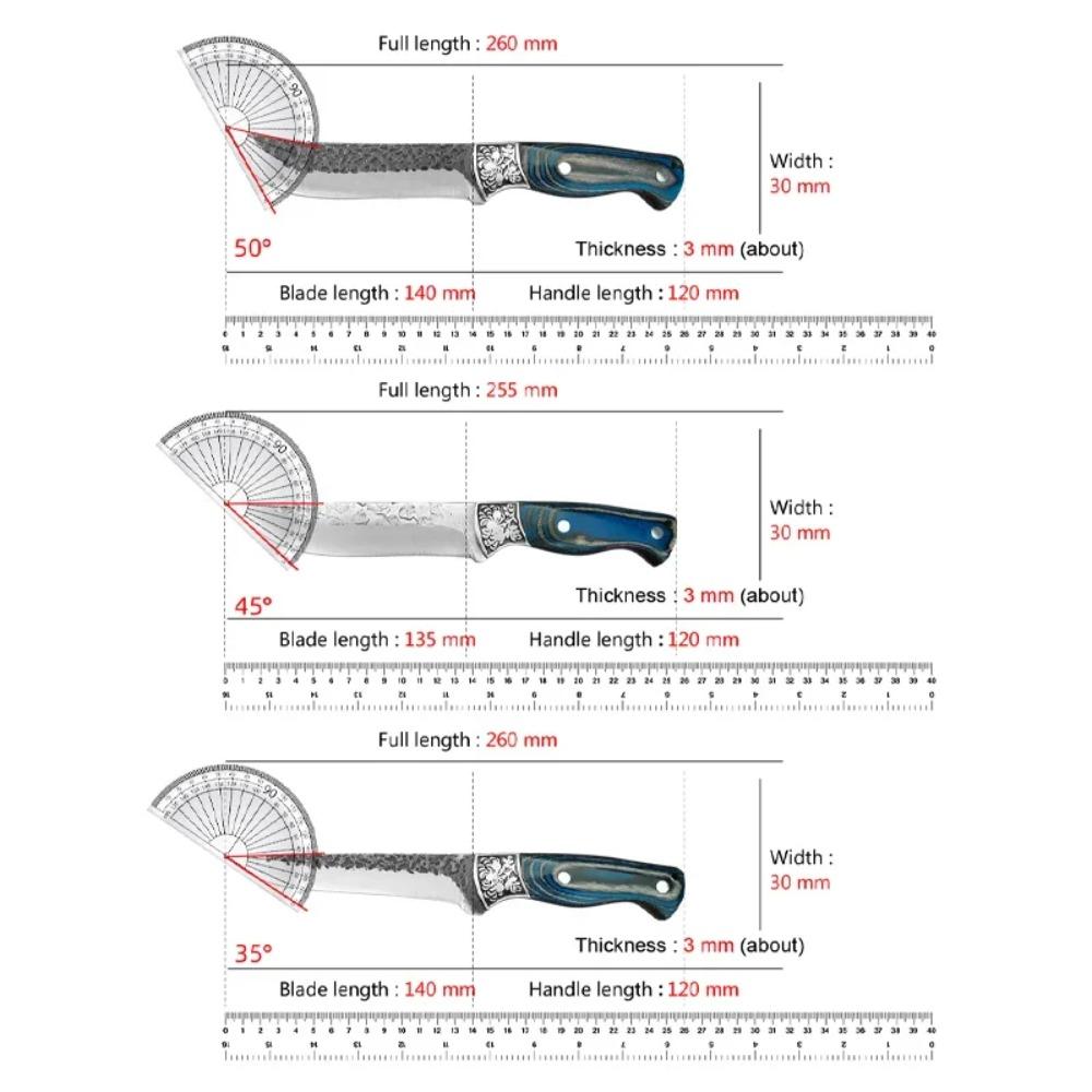 Mit Schutzhülle Küchenmesser Koch Fleischerbeil Gemüse Scheibe Obst Kochmesser Holzgriff Handgeschmiedete Klinge Metzger Ausbeinmesser